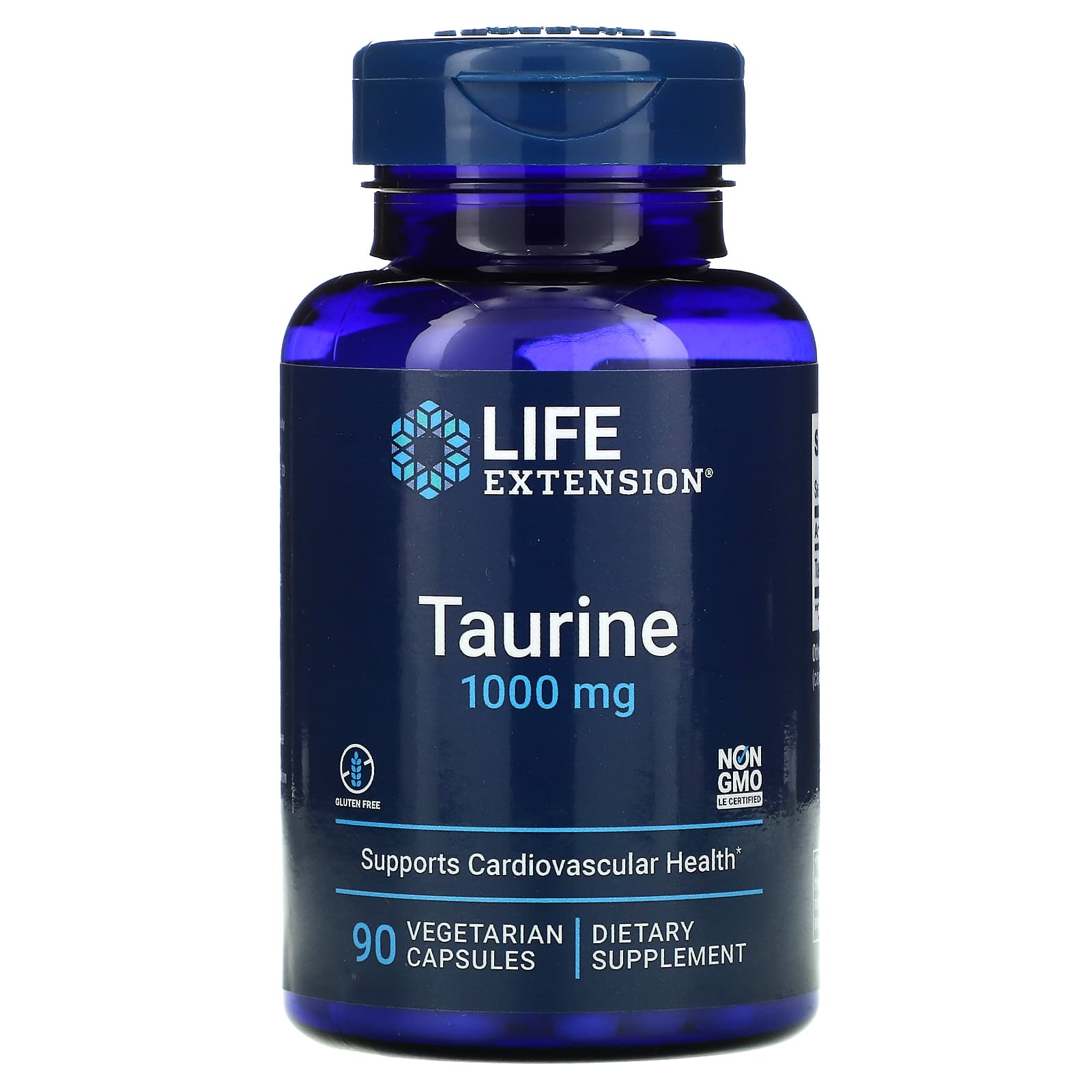 Life Extension, Taurine, 1,000 mg, 90 Vegetarian Capsules UPC 737870182795 | HiLife Vitamins